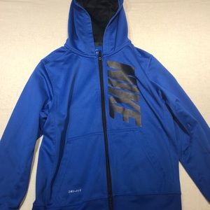 Boys blue Nike zip-up hoodie